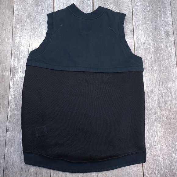 Nike Womens Tech Fleece Vest Size Large Black Mesh Back Full Zip Sleeveless - Picture 2 of 9